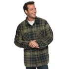 Men's Anchorage Expedition Classic-fit Plaid Fleece Shirt Jacket, Size: Xxl, Med Green