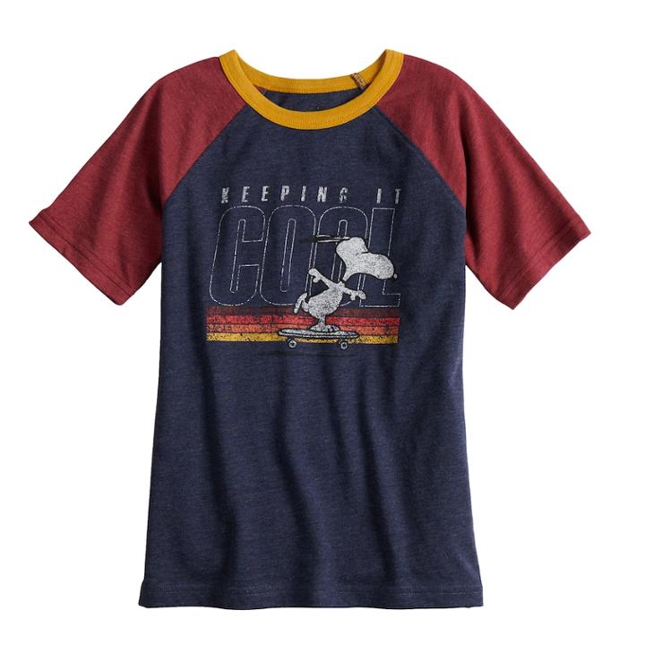 Boys 4-10 Jumping Beans&reg; Snoopy Keeping It Cool Tee, Size: 6, Dark Blue