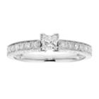 14k Gold Igl Certified Princess Cut 1/2 Carat T.w. Diamond Engagement Ring, Women's, Size: 9.50, White