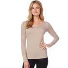 Women's Heat Keep Scoopneck Long Sleeve Top, Size: Xl, Med Orange