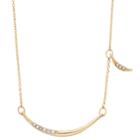 Lc Lauren Conrad Pave Moon Pendant Necklace, Women's, Gold