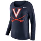 Women's Nike Virginia Cavaliers Tailgate Long-sleeve Top, Size: Xl, Blue (navy)