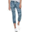 Juniors' So&reg; Tie-dye Crop Jogger Pants, Teens, Size: Large, Med Blue