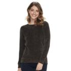 Women's Croft & Barrow&reg; Chenille Boatneck Sweater, Size: Small, Green