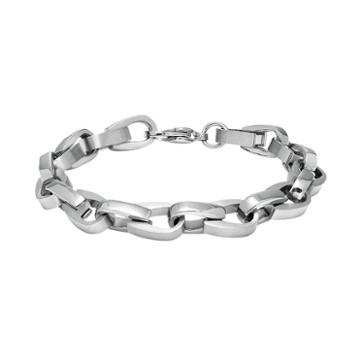 Axl By Triton Stainless Steel Chain Bracelet - Men, Size: 9, Grey