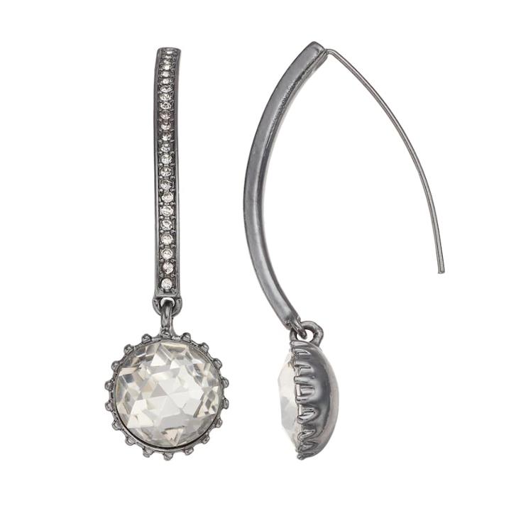 Simply Vera Vera Wang Round Drop Nickel Free Threader Earrings, Women's, Silver