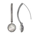 Simply Vera Vera Wang Round Drop Nickel Free Threader Earrings, Women's, Silver
