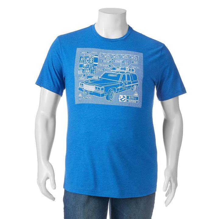 Big & Tall Ghostbusters Car Tee, Men's, Size: 3xb, Blue Other