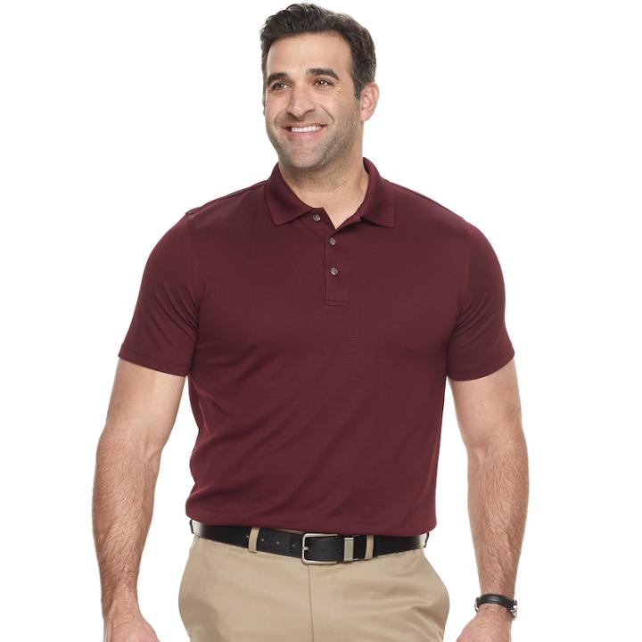 Big & Tall Van Heusen Air Ottoman Classic-fit Polo, Men's, Size: L Tall, Brt Pink