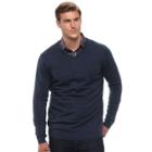 Big & Tall Apt. 9&reg; Regular-fit Wool-blend Merino Sweater, Men's, Size: L Tall, Blue (navy)
