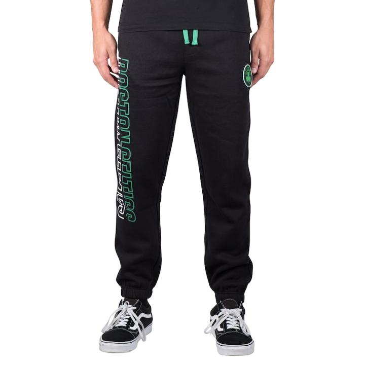 Men's Boston Celtics Split Jogger Pants, Size: Xl, Black