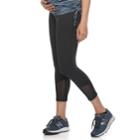 Maternity A:glow Mesh Performance Workout Capri Leggings, Women's, Size: Xxl-mat, Black