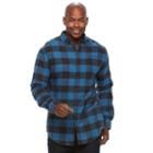 Men's Croft & Barrow&reg; True Comfort Plaid Classic-fit Flannel Button-down Shirt, Size: Xl, Dark Blue