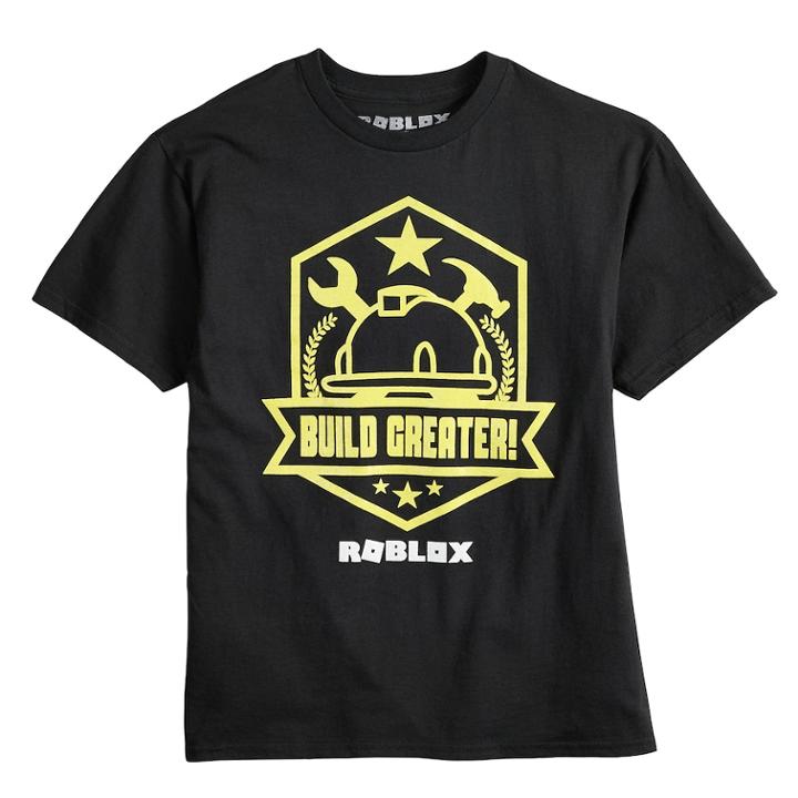 Boys 8-20 Roblox Builderman Tee, Size: Medium, Black