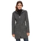 Women's Tower By London Fog Hooded Wool Blend Coat, Size: Large, Oxford