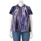 Plus Size Dana Buchman Pleated Blouse, Women's, Size: 2xl, Lt Purple