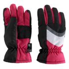 Girls 4-16 So&reg; Colorblock Panel Ski Gloves, Size: M-l, Multicolor