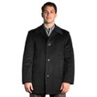 Men's Jean-paul Germain Wool-blend 4-button Walking Coat, Size: Medium, Grey (charcoal)