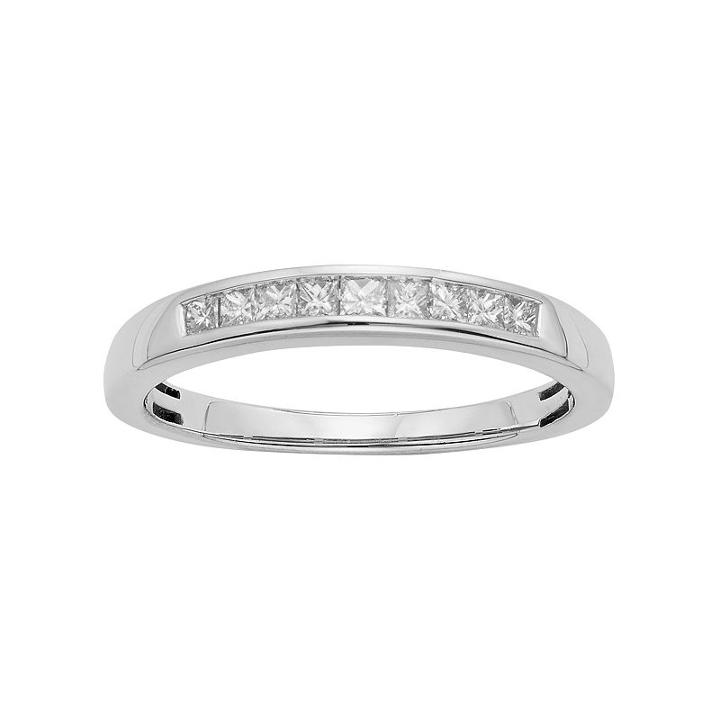 Igl Certified Diamond Wedding Ring In 14k Gold (1/4 Carat T.w.), Women's, Size: 6.50, White