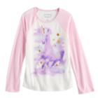 Girls 4-10 Jumping Beans&reg; Unicorn Raglan Tee, Size: 10, Lt Beige