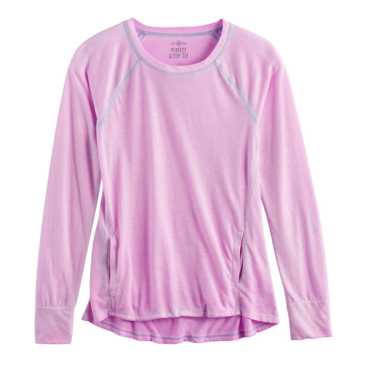 Girls 7-16 & Plus Size So&reg; Performance Crew Tee, Size: 14 1/2, Purple