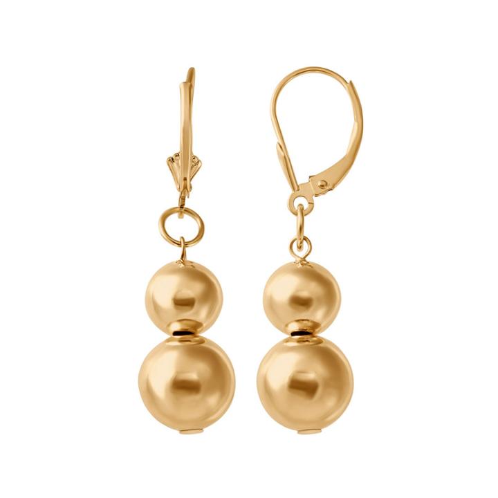 Everlasting Gold 14k Gold Bead Drop Earrings, Women's