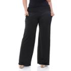 Plus Size White Mark Solid Palazzo Pants, Women's, Size: 3xl, Black