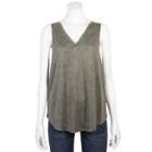 Juniors' Grayson Threads Velvet Lace-back Tank, Teens, Size: Small, Dark Green