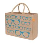 Kaf Home Glasses Jute Tote Bag, Multicolor