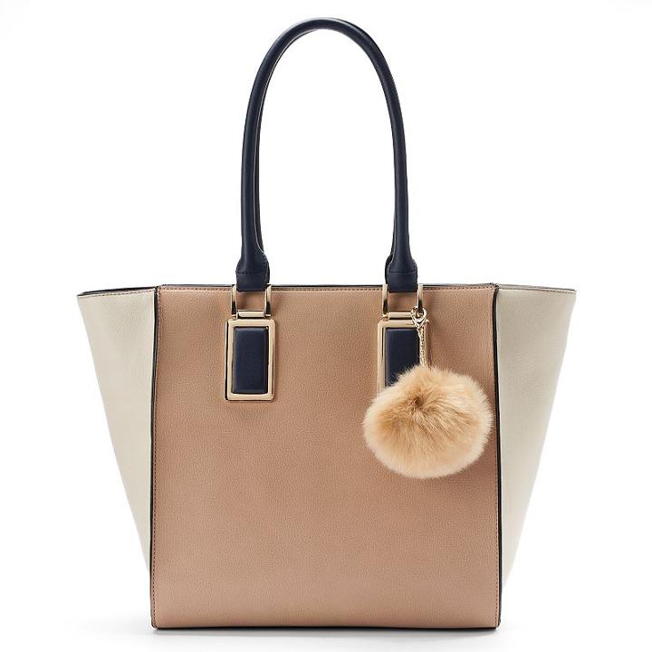 Apt. 9&reg; Riley Pom-pom Tote, Women's, Beige Oth