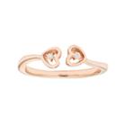 10k Gold Diamond Accent Heart Promise Ring, Women's, Size: 7, White
