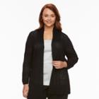 Plus Size Croft & Barrow&reg; Pointelle Open-front Cardigan, Women's, Size: 2xl, Black