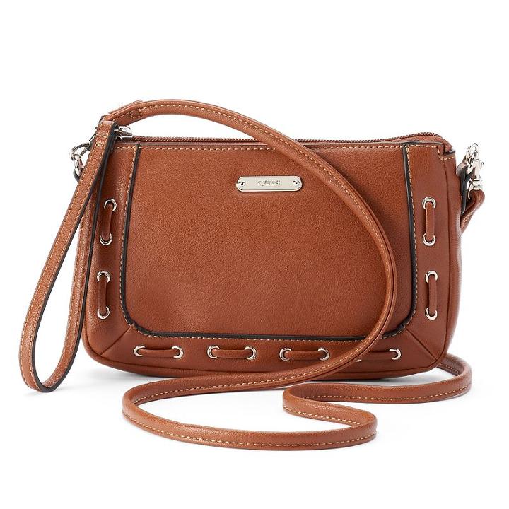 Chaps Nadeen Laced Floral Wristlet, Women's, Dark Brown