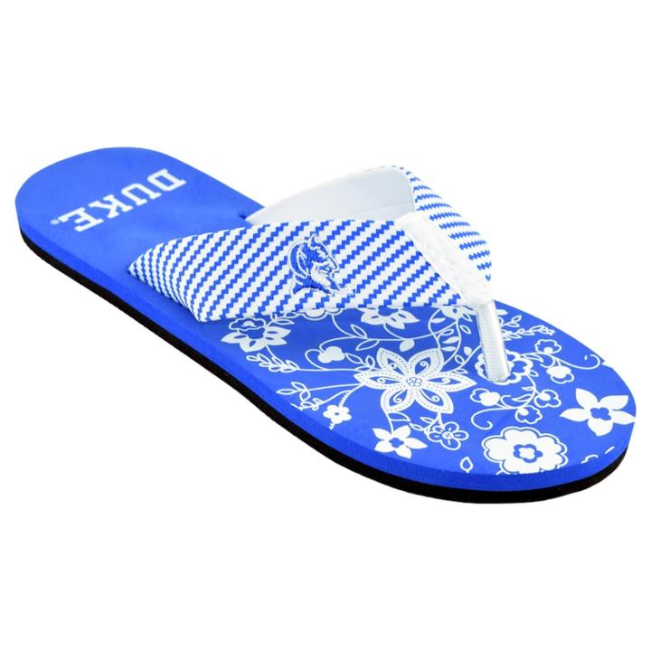 Women's Duke Blue Devils Floral Flip Flop Sandals, Size: Small, Multi