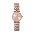 Laura Ashley Women's Crystal Floral Watch, Pink