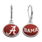 Fiora Alabama Crimson Tide Sterling Silver Team Logo Drop Earrings, Girl's, Red