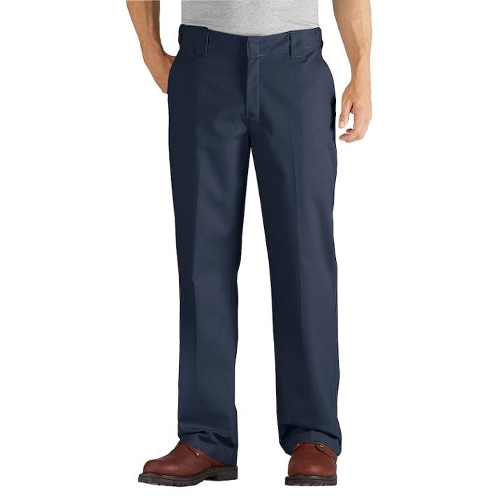 Dickies Relaxed Straight Comfort-waist Pants - Men, Size: 38x34, Dark Blue