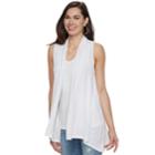 Women's Apt. 9&reg; Sleeveless Cardigan, Size: Xxl, White