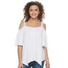 Juniors' Mudd&reg; Crochet Off Shoulder Top, Girl's, Size: Medium, Natural
