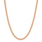 14k Rose Gold Over Silver Curb Chain Necklace - 16 In, Women's, Size: 16, Pink