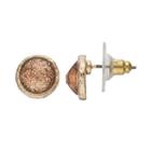 Lc Lauren Conrad Round Button Stud Earrings, Women's, Med Pink