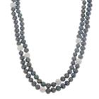 Pearlustre By Imperial Dyed Black Freshwater Cultured Pearl & Crystal Bead Necklace, Women's, Size: 36