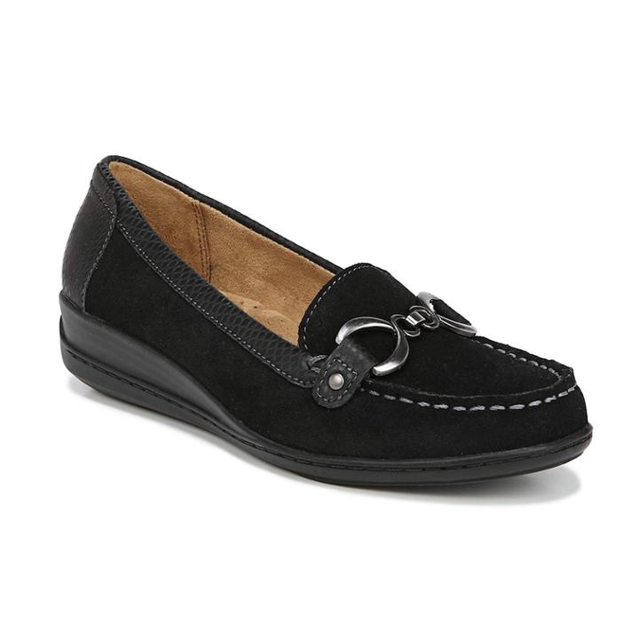 Naturalsoul By Naturalizer Wakefield Women's Loafers, Size: 9 Wide, Black
