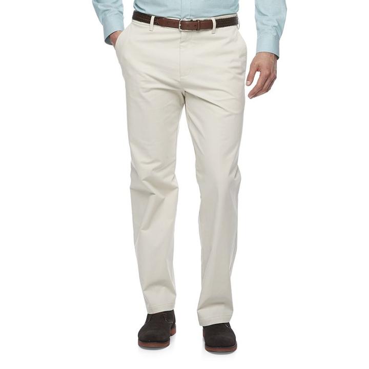 Big & Tall Croft & Barrow® Relaxed-fit Easy-care Stretch Pleated Khaki Pants, Men's, Size: 54x30, Med Beige