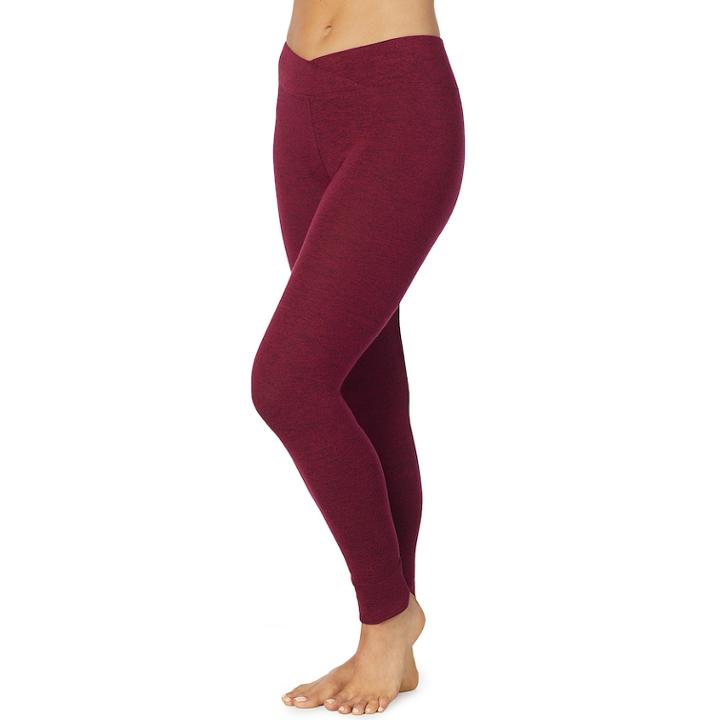 Women's Cuddl Duds Soft Knit Leggings, Size: Xs, Red