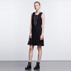 Petite Simply Vera Vera Wang Simply Noir Lace Fit & Flare Dress, Women's, Size: Xs Petite, Black