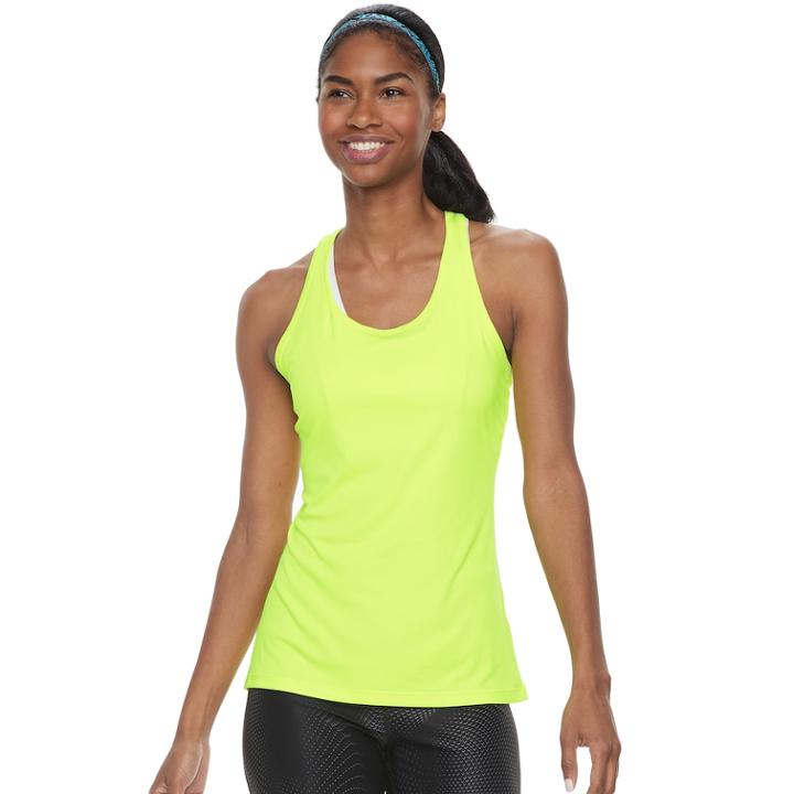 Women's Nike Dry Training Mesh Racerback Tank, Size: Large, Drk Yellow