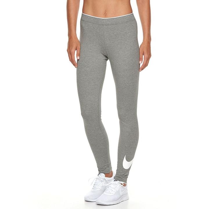 Women's Nike Club Logo Leggings, Size: Medium, Grey Other