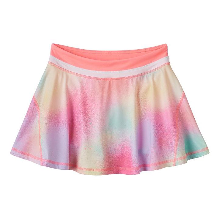 So, Girls 7-16 & Plus Size &reg; Contrast Stitching Skort, Girl's, Size: 12 1/2, Brt Pink