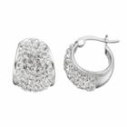 Confetti Clear Crystal Hoop Earrings, Women's, White